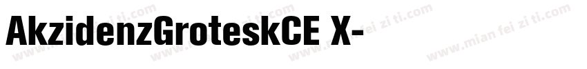 AkzidenzGroteskCE X字体转换